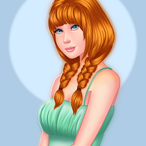 Meu projeto do curso: Retrato de personagens femininas com Procreate. Projekt z dziedziny R, sunek c i frow użytkownika Evelyn Oliveira - 25.07.2020
