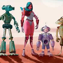 GUERREROS BIONICOS: Fábrica de personajes ilustrados. Digital Illustration project by Jesus Tortosa - 07.25.2020