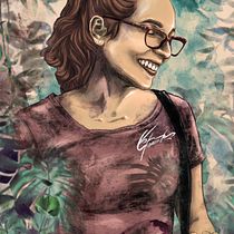 Meu projeto do curso: Retrato Ilustrado com Procreate. Digital Drawing project by contato.yamadarte - 07.26.2020