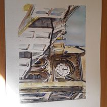 My project in Architectural Sketching with Watercolor and Ink course. Pintura em aquarela projeto de pebott71 - 26.07.2020