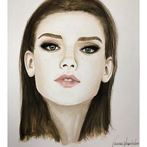 Meu projeto do curso: Retrato em aquarela a partir de uma fotografia. Realistic Drawing, and Watercolor Painting project by Vanessa Mesquita - 07.28.2020