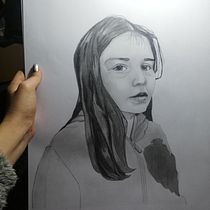 Mi Proyecto del curso: Retrato grealista con lápiz de grafito. Desenho a lápis, e Desenho de retrato projeto de isis_acosta13 - 26.07.2020