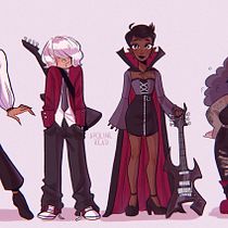 Fábrica de personajes ilustrados: Los 4 músicos vampiros. Concept Art, Drawing, Pencil Drawing, Digital Drawing, Design, Character Design, and Traditional illustration project by apolineread - 07.26.2020