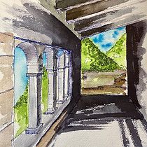 My project in Architectural Sketching with Watercolor and Ink course - Porto Venere, Italy. Ilustração arquitetônica, Ilustração com tinta, e Pintura em aquarela projeto de BENJAMIN CORRALES - 26.07.2020