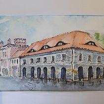My project in Architectural Sketching with Watercolor and Ink course. Pintura em aquarela projeto de Brigitta Balogh - 27.07.2020