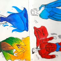 Mi Proyecto del curso: Fábrica de personajes ilustrados LOS SUPERHEROES ELEMENTALES. Character Design project by Cuernavaca - 07.28.2020
