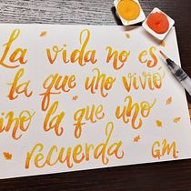 Mi Proyecto del curso: Caligrafía itálica con brush pen Ein Projekt aus dem Bereich  von Laura Manzano - 28.07.2020