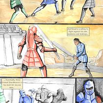 My project in Watercolor Coloring for Comics and Illustrations course. Comic, and Watercolor Painting project by Julien Cattan - 07.28.2020