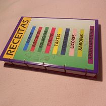 caderno de receitas. Fine Arts, Bookbinding, and DIY project by PAULA CUNHA - 07.25.2021