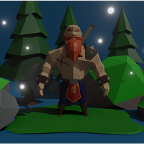 Mi Proyecto del curso: Modelado de personajes low poly para videojuegos  Ein Projekt aus dem Bereich 3D, Design von 3-D-Figuren und 3-D-Modellierung von José Hernández - 29.07.2020
