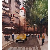 My project in Urban Landscapes in Watercolor course. Een project van Aquarelschilderen van Marco Orlandi - 30.07.2020