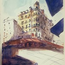 My project in Architectural Sketching with Watercolor and Ink course. Pintura em aquarela projeto de Marco Orlandi - 13.08.2020