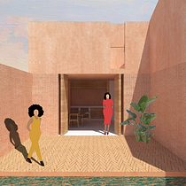 My project in Architectural Visualization Using Digital Collage course. Un projet de Illustration architecturale de buggy - 29.07.2020