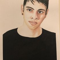 Meu projeto do curso: Retrato em aquarela a partir de uma fotografia. Drawing, Artistic Drawing, and Portrait Drawing project by Joelma Santanita - 07.29.2020