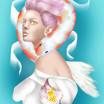 Meu projeto do curso: Retrato digital no Photoshop com um toque de fantasia. Digital Illustration project by Thais Pilatti - 03.09.2021