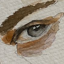 Meu projeto do curso: Retrato em aquarela a partir de uma fotografia. Portrait Drawing, and Watercolor Painting project by darlene.dutra - 07.29.2020
