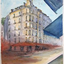 Meu processo prático desenvolvido durante o curso "Desenho Arquitetônico em Aquarela e Tinta". Arquitetura, e Desenho artístico projeto de Briani Helena de Souza Britto - 30.07.2020