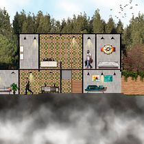 Mi Proyecto del curso: Representación gráfica de proyectos arquitectónicos. Un projet de Architecture, Architecture numérique, Design graphique, Architecture d'intérieur, Design d'intérieur, Pa, sagisme, Collage et Illustration architecturale de Uriel Sandoval - 27.07.2020