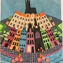 Prague and a calendar for 2021 - My project in Story Illustration with Paper course. Colagem projeto de jennybipad - 30.07.2020