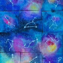 Constelaciones Zodiacales. Un progetto di Illustrazione tradizionale e Pittura ad acquerello di Daniela Oñate - 03.08.2020
