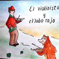 Mi Proyecto del curso: El violinista y el lobo rojo (basado en el cuento El músico Prodigioso) Ein Projekt aus dem Bereich Kinderillustration von patricia99soler - 31.07.2020