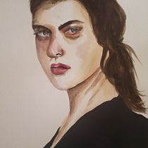SOLS WATERCOLOR PORTRAIT FROM PICTURE . Watercolor Painting project by IDA HADLEY - 08.01.2020