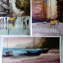 Mi Proyecto del curso: Paisajes urbanos en acuarela. Een project van  Beeldende kunst van aruasi - 01.08.2020