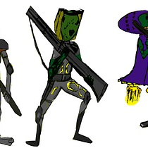 Los 5 extraterrestres guerreros. Character Design project by Juan Pablo Vila - 08.02.2020