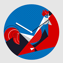 Final Project: Rooster. Desenho digital, Design digital, Design gráfico, Ilustração tradicional e Instagram projeto de Yuvenes - 09.08.2020