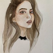 My final project-Karolina . Portrait Drawing, and Watercolor Painting project by Karolina Yiangou - 08.02.2020