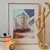My project in Architectural Sketching with Watercolor and Ink course. Pintura em aquarela projeto de Olga Listrova - 02.08.2020
