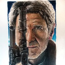 Mi Proyecto del curso:  retrato de Han Solo. Drawing project by Juan Montejo - 08.02.2020