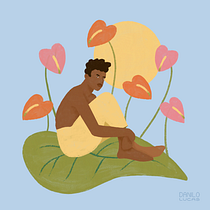Meu projeto do curso: João e os Antúrios. Traditional illustration project by Danilo Lucas - 08.03.2020