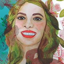 Mi Proyecto del curso: Retrato ilustrado en acuarela. Un proyecto de Pintura a la acuarela, Ilustración tradicional, Bellas Artes, Pintura, Dibujo, Dibujo de Retrato y Dibujo artístico de Eli Candiani - 12.09.2020