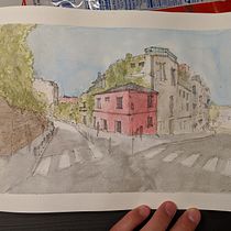 My project in Architectural Sketching with Watercolor and Ink course. Ilustração arquitetônica projeto de spkahle - 03.08.2020