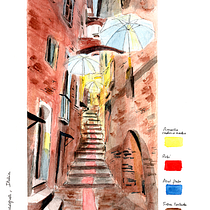 Mi Proyecto del curso: Dibujo arquitectónico con acuarela y tinta. Ilustração arquitetônica, Ilustração com tinta, e Pintura em aquarela projeto de Begoña Blázquez Parro - 03.08.2020