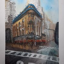 Mein Kursprojekt: Architektonische Zeichnung mit Aquarell und Tinte. Pintura em aquarela projeto de Anna-Lena Küsters - 03.08.2020