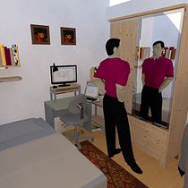 Mi Proyecto del curso: Iniciación al diseño de interiores  Balcón y habitación. Een project van 3D, Interieurontwerp y  Interieur van Juan Felipe Lancheros - 03.08.2020