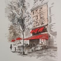 My project in Architectural Sketching with Watercolor and Ink course. Ilustração arquitetônica projeto de sanam.sharma.4192 - 04.08.2020