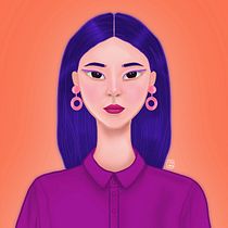 Meu projeto do curso: Retrato de personagens femininas com Procreate. Projekt z dziedziny Ilustracja c i frowa użytkownika Juliana Monique - 05.08.2020