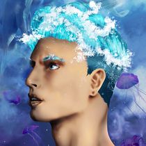 Mi Proyecto del curso: Retratos digitales de fantasía con Photoshop "Océano". Concept Art, Desenho artístico, Ilustração digital, e Pintura digital projeto de simonmasona - 08.08.2020