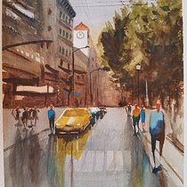 My project in Urban Landscapes in Watercolor course. Een project van Aquarelschilderen van Filippo Gallea - 05.08.2020