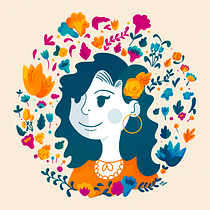 Mi Proyecto del curso: Retrato ilustrado con elementos botánicos. Un proyecto de Ilustración tradicional de vic.gamar12 - 06.08.2020
