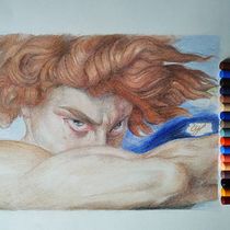Mi Proyecto del curso:  Retrato realista con lápices de colores. Pencil Drawing, Artistic Drawing, Portrait Drawing, and Realistic Drawing project by Cesar Gutiérrez - 08.06.2020