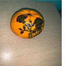 meu projeto de tatuagem iniciante a mão livre na laranja. Tattoo Design project by Gustavo Lorenzoni - 08.17.2020