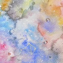 My project in Modern Watercolor Techniques course: My Galaxy. Un progetto di Disegno artistico e Pittura ad acquerello di Giulia Orsi - 20.08.2020