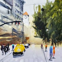 My project in Urban Landscapes in Watercolor course. Een project van Aquarelschilderen van avbuchanan - 08.08.2020