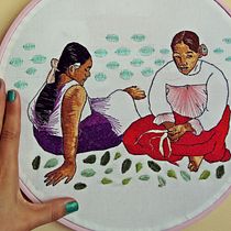 Meu projeto do curso: Pintar com linha: técnicas de ilustração têxtil. Embroider project by Polly D'Avila - 08.09.2020