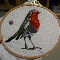 Mi Proyecto del curso: Pintar con hilo: técnicas de ilustración textil. Acr, lic Painting, and Embroider project by Indira Hernández - 08.09.2020