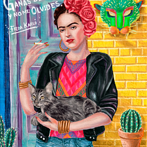 Mi Proyecto del curso: FRIDA KAHLO. Ilustração digital projeto de Jahabel Valencia Vega - 20.08.2020